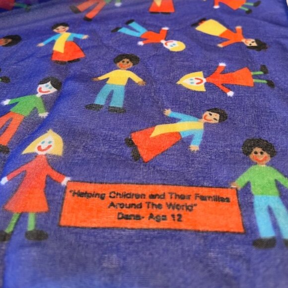 Vintage Save the Children Scarf - Italian Made - NWT - Picture 2 of 5